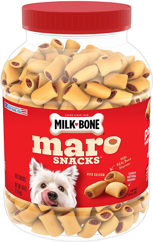 Milk-Bone Marosnacks Small Dog Treats with Bone Marrow, 40 Ounce Container