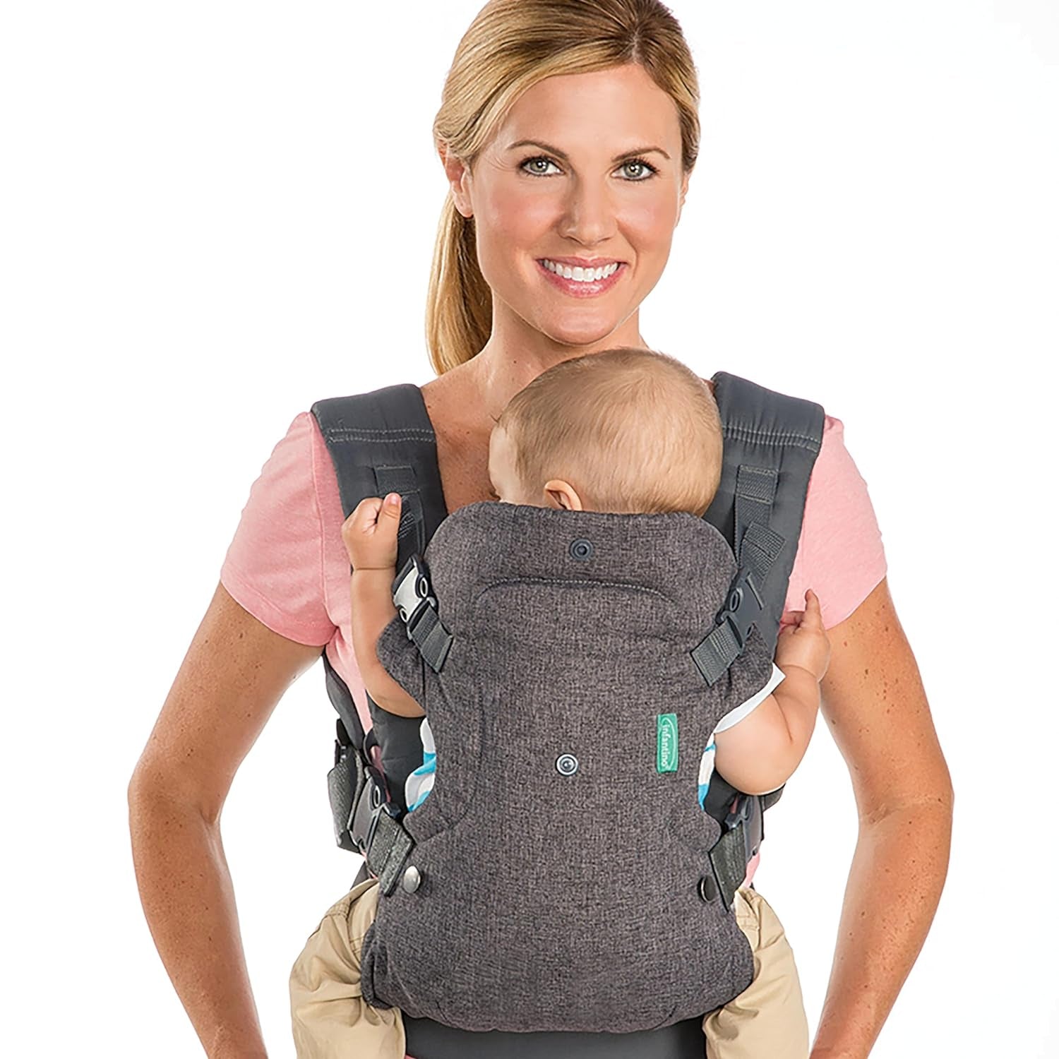 Infantino Flip Advanced 4-In-1 Carrier - Ergonomic, Convertible, Face-In and Face-Out Front and Back Carry for Newborns and Older Babies 8-32 Lbs