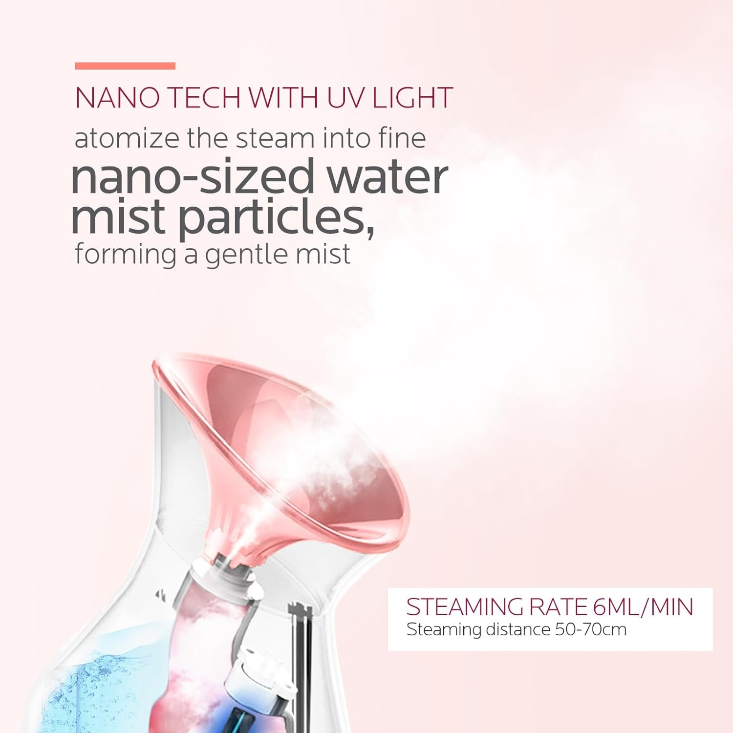 Facial Steamer Nano Ionic: Face Steamer Deep Cleaning Unclogs Pores - Humidifier Hot Mist Home Sauna Spa for Women Men Sinuses Moisturizing