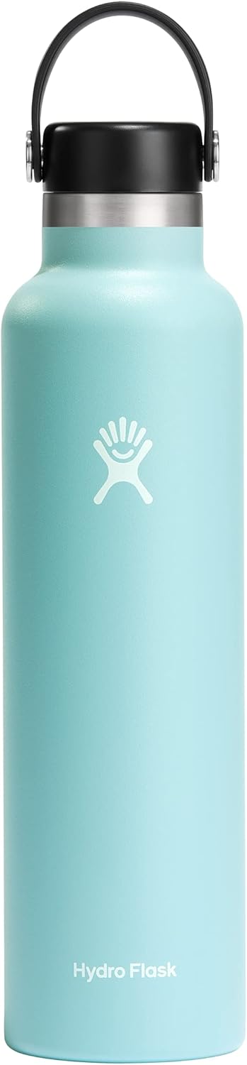 Hydro Flask Stainless Steel Standard Mouth Water Bottle with Flex Cap and Double-Wall Vacuum Insulation