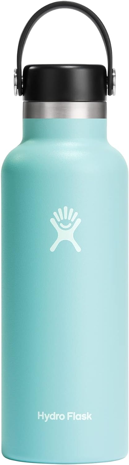 Hydro Flask Stainless Steel Standard Mouth Water Bottle with Flex Cap and Double-Wall Vacuum Insulation