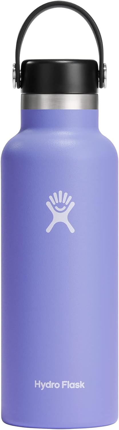 Hydro Flask Stainless Steel Standard Mouth Water Bottle with Flex Cap and Double-Wall Vacuum Insulation