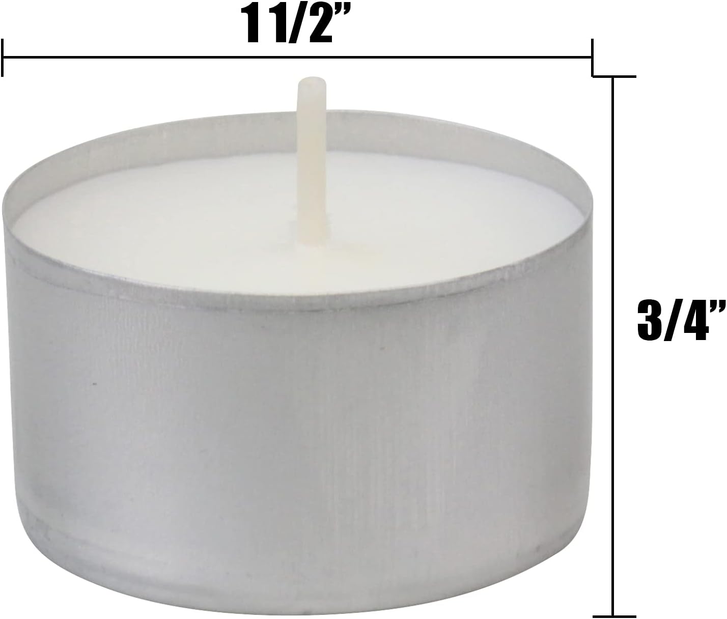 Stonebriar 200 Count White Unscented Smokeless Long Burning Tea Light Candles with 6-7 Hour Burn Time