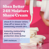 Shea Better Shaving Cream- Pomegranate Raspberry, Women'S Shave Cream, Skin Care, Doubles as an In-Shower Lotion, 24-Hour Hydration, 7 Fl Oz