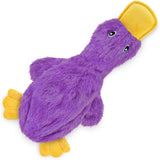 Crinkle Dog Toy for All Breeds - Plush No-Stuffing Duck with Soft Squeaker, Ideal for Indoor Play and Chewing - Yellow