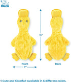 Crinkle Dog Toy for All Breeds - Plush No-Stuffing Duck with Soft Squeaker, Ideal for Indoor Play and Chewing - Yellow