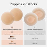 Nippies Nipple Cover - Sticky Adhesive Silicone Nipple Pasties - Reusable Pasty Nipple Covers for Women with Travel Box