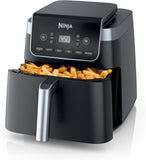 Ninja Air Fryer Pro 4-In-1 with 5 QT Capacity, Air Fry, Roast, Reheat, Dehydrate, Air Crisp Technology with 400F for Hot, Crispy Results in Just Minutes, Nonstick Basket & Crisper Plate, Grey, AF141