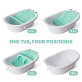 Frida Baby 4-In-1 Grow-With-Me Baby Bathtub, Baby Tub for Newborns to Toddler with Removable Bath Seat & Backrest for Bath Support in Tub