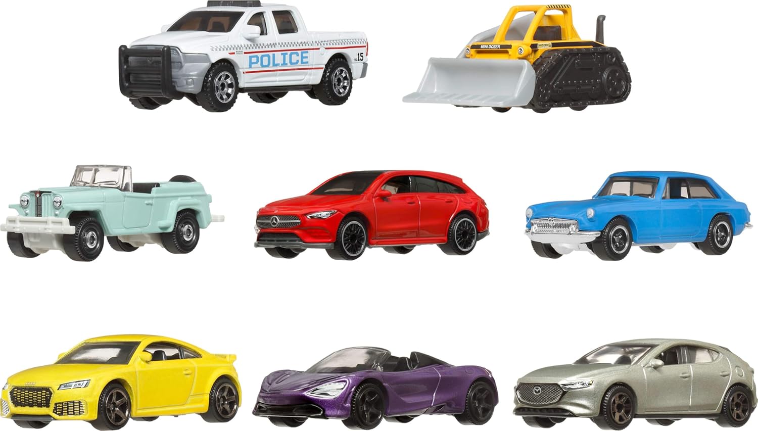 Matchbox Toy Cars or Trucks 8-Pack, Set of 8 Die-Cast 1:64 Scale Vehicles, Themed Multipack, Including 1 Exclusive (Styles May Vary)