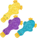 Crinkle Dog Toy for All Breeds - Plush No-Stuffing Duck with Soft Squeaker, Ideal for Indoor Play and Chewing - Yellow