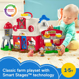 Fisher-Price Little People Toddler Learning Toy Caring for Animals Farm Playset with Smart Stages for Pretend Play Kids Ages 1+ Years​