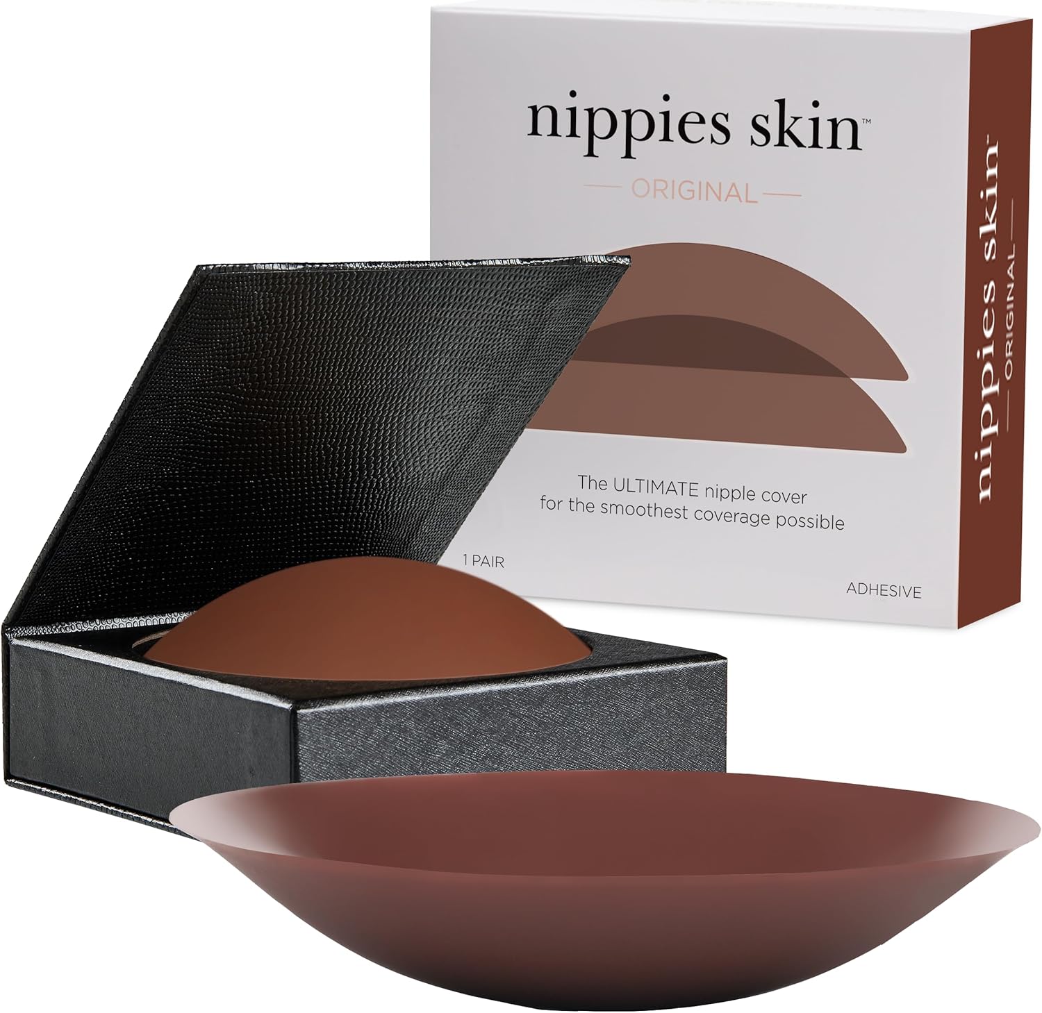 Nippies Nipple Cover - Sticky Adhesive Silicone Nipple Pasties - Reusable Pasty Nipple Covers for Women with Travel Box