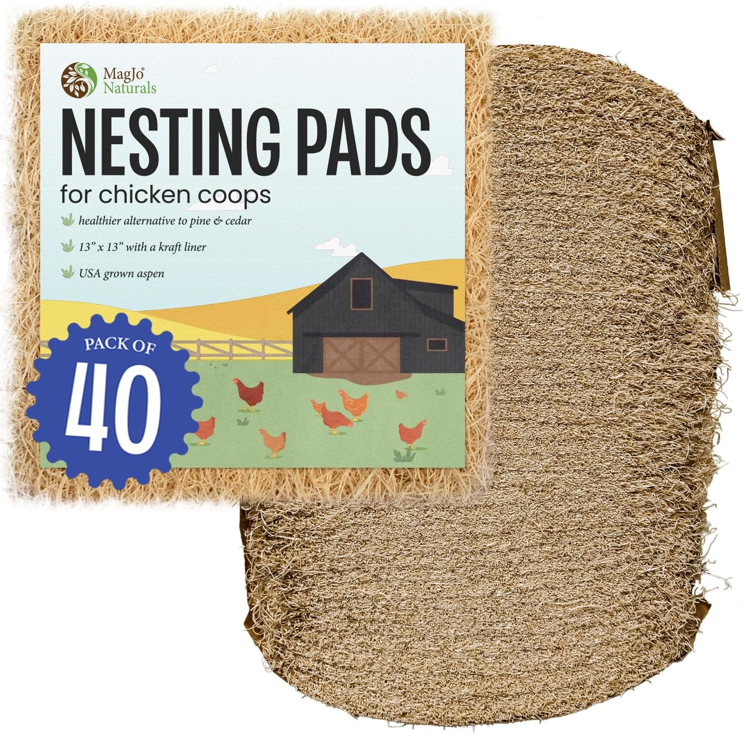 Magjo Pet Excelsior Aspen Shaving Nesting Liners (6 Pack)