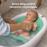 Frida Baby 4-In-1 Grow-With-Me Baby Bathtub, Baby Tub for Newborns to Toddler with Removable Bath Seat & Backrest for Bath Support in Tub