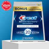 Crest 3D Whitestrips Professional Effects, Whitestrip 3D White, Teeth Whitening Strip Kit, 44 Strips (22 Count Pack), Crest Teeth Whitening Strips, Teeth Whitening Kit