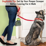 Dogbuddy Pooper Scooper, Portable Dog Pooper Scooper, Poop Scooper for Small and Large Dogs, Pooper Scooper with Bag Attachment, Leash Clip and Dog Waste Bags Included (Medium, Kiwi)