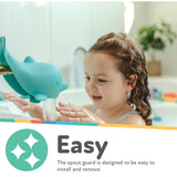 Nuby Bathtub Safety Spout Guard - Compatible with Most Standard Faucets - Bath Toys - Dolphin