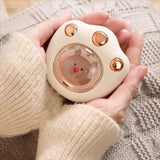 Fast USB Hand Warmer - Rechargeable Cat Paw Design with 1200mAh Battery