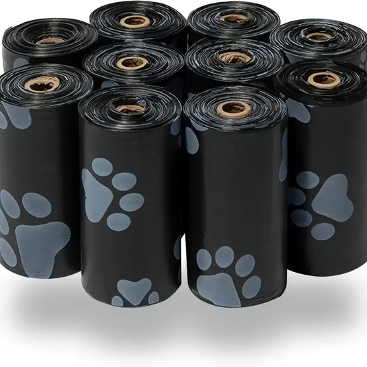 300 Count Dog Poop Bags – Leak-Proof, Thick, and Durable for Outdoor Walks – 20 Rolls, Black or Green, Polyethylene Material