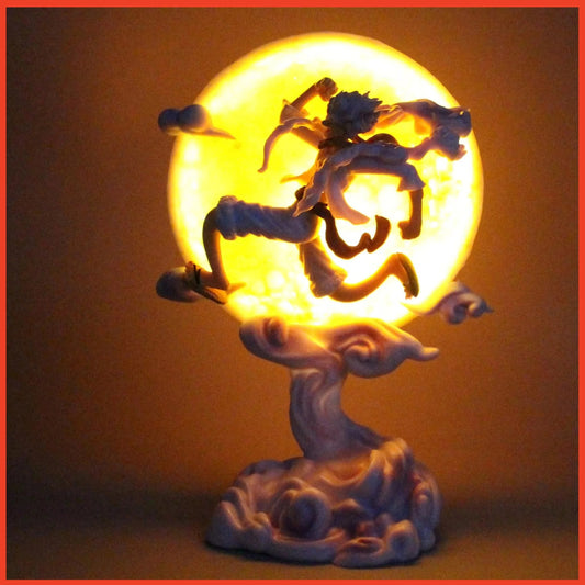 16cm One Piece Gear 5 Luffy Action Figure - Moon Fairy Nika Statue with Light - Collectible Anime Model Toy