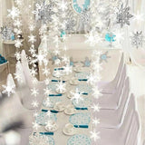 Winter Wonderland Snowflake Garland Kit - 3D Artificial Snowflakes for Frozen-Themed Parties & Christmas Decorations