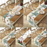 2024 Christmas Table Runner - Merry Christmas Decorations for Home, Festive Tablecloth, Holiday Table Flag, New Year & Noel Gift