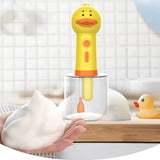 USB Rechargeable Yellow Duck Electric Foam Soap Dispenser for Pet Bathing and Cleaning