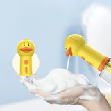 USB Rechargeable Yellow Duck Electric Foam Soap Dispenser for Pet Bathing and Cleaning