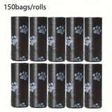 300 Count Dog Poop Bags – Leak-Proof, Thick, and Durable for Outdoor Walks – 20 Rolls, Black or Green, Polyethylene Material