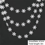 Winter Wonderland Snowflake Garland Kit - 3D Artificial Snowflakes for Frozen-Themed Parties & Christmas Decorations