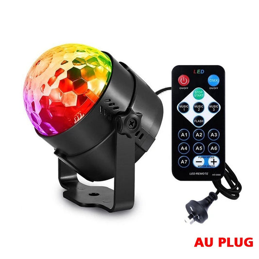 7 Colors Strobe Light Sound Activated Stage with Remote Control Disco Ball Lamps for Home Room Parties Kids Birthday Wedding Bar