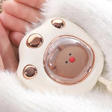 Fast USB Hand Warmer - Rechargeable Cat Paw Design with 1200mAh Battery