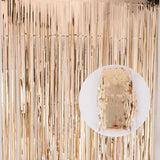 Metallic Foil Fringe Tinsel Curtain - Party Backdrop for Birthdays, New Year's Eve, Weddings, and Photoshoots